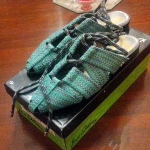 Sam Edelman Teal Wave Mules 8.5